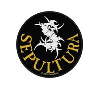 Sepultura Patch Sepultura Circular Band Logo Official Black Woven Sew on One Size