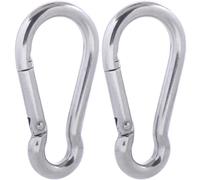 SEPWIK Carabiner Clips, 316 Stainless Steel Carabiner Clip, Heavy Duty Carabiner Hooks, Keychain Carabiners, Multi-Purpose Spring Snap Hook for Dog Leash, Outdoor Camping, Swing, Hammock