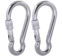 SEPWIK Stainless Steel Carabiner Clips - Heavy Duty Multi-Purpose Spring Snap Hooks for Dog Leash, Outdoor Camping, Swing, Hammock