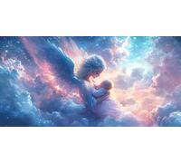 Sepwougg Large Diamond Art for Adults, 5D Diamond Painting Kit Beautiful Angel, DIY Full Drill Round Craft for Relaxation & Unique Home Decor, Perfect Sparkling Rhinestone Embroidery 60x80cm B531