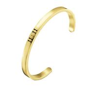 Sepxijew 11 : 11 Cuff Angel Numbers Bracelet Make A Wish Gift for Women, S, Stainless Steel, no gemstone