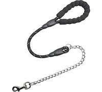 SEPXUFORE Chewproof Dog Leash, 3FT Strong Nylon Rope, Heavy Duty Anti-Chewing Chain with Padded Handle Great for Medium and Large Dogs