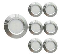 Sepzlly 12V 24V Campervan Recessed LED Mount Ceiling Lights 6PCS Dimmable 2.5W 3000K Warm White Spot Lights for T4 T5 Caravan Boat Yacht Motorhome Cabin Under Cabinet Kitchen Bathroom Silver CRI 92+