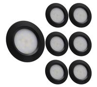 Sepzlly 12V 24V Campervan Spot Lights, 6PCS 2.5W LED Roof Downlight, Recessed Mount Ceiling Light, 3000K Warm White Dimmable Ultra-Slim Motorhome Light for Camper Caravan Boat Yacht Cabin (Black)