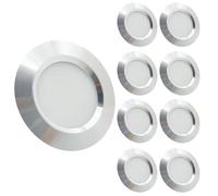 Sepzlly 12V Campervan Lights 8PCS 3W LED Roof Downlight Camper Van Recessed Mount Ceiling Light 3000K Warm White Dimmable Ultra-Slim Spot Lights Motorhome Light Bulb for Boat Yacht Cabin (Silver)