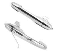Sepzlly 2PCS Exterior Door Handles Right Driver and Left Passenger Side for Fiat 500 Door Handle Replacement 735592026, 73545876, 735592012, 735485872 Chrome Outer Car Exterior Door Handles Silver