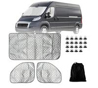 Sepzlly 3PCS Internal Thermal Blinds for Fiat Ducato (2014-2024) Thermal Windscreen Cover Motorhome Front Window Sunshade Sun Protection Keep Warm for Peugeot Boxer/Citroen Jumper（2021-2024）