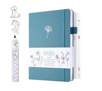 SeQeS Dotted Journal - A5 Dot Grid Notebook with pages number,160gsm Bleedproof Paper,Silver Edge.Bullet Journals, and journaling…