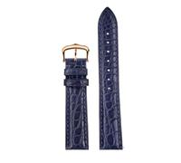 SEQLTWFC 16mm 17mm 18mm 19mm 20mm 21mm 22m Black Blue Brown Crocodile Watch Strap Compatible With CARTIER CLÉ DE Bracelet Leather Watchband(Blue rosegold pin,19mm width)