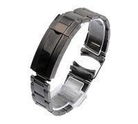 SEQLTWFC 20mm 21mm 904L Watchbands Compatible With Rolex SUBMARINER DAYTONA Men Folding Clasp Watch Strap Solid Stainless Steel Watch Bracelet(Noir,20mm)