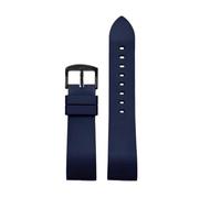 SEQLTWFC 23MM Rubber Watch Band Compatible With GC YA101203 YA101202 Black orange green red Waterproof And Sweat-Proof Rubber Watch Strap(Blue-black-A)