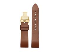 SEQLTWFC 23MM Rubber Watch Band Compatible With GC YA101203 YA101202 Black orange green red Waterproof And Sweat-Proof Rubber Watch Strap(Brown-gold-B)
