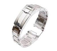 SEQLTWFC 904L Oyster Bracelet Stainless Steel Watch Band Compatible With Rolex SUBMARINER DAYTONA SUP GMT Men's Watch Bracelet Metal Strap 20mm(Silver,21mm)