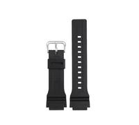 SEQLTWFC AE-1400 Bands Compatible With Casio Watch MCW-200H/AE1500WH Sports Resin Silicone Strap Bracelet PU Waterproof Watch Strap 20mm Accessories(Black-Silver,MCW-200H-20mm)