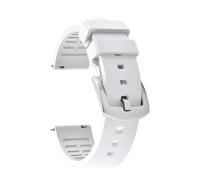 SEQLTWFC Classic Rubber Watch Strap 18/19/20/21/22/23/24mm Quick Release for Sports Watches Soft Fluoro FKM Rubber Band(FKM-White 1,23mm)