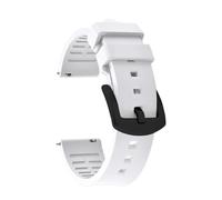 SEQLTWFC Classic Rubber Watch Strap 18/19/20/21/22/23/24mm Quick Release for Sports Watches Soft Fluoro FKM Rubber Band(FKM-White 2,23mm)