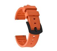 SEQLTWFC Classic Rubber Watch Strap 18/19/20/21/22/23/24mm Quick Release for Sports Watches Soft Fluoro FKM Rubber Band(FKM-Orange 2,23mm)