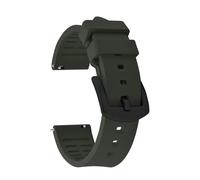 SEQLTWFC Classic Rubber Watch Strap 18/19/20/21/22/23/24mm Quick Release for Sports Watches Soft Fluoro FKM Rubber Band(FKM-Green 2,22mm)