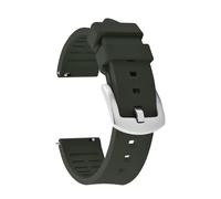 SEQLTWFC Classic Rubber Watch Strap 18/19/20/21/22/23/24mm Quick Release for Sports Watches Soft Fluoro FKM Rubber Band(FKM-Green 1,23mm)