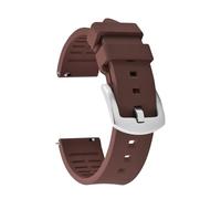 SEQLTWFC Classic Rubber Watch Strap 18/19/20/21/22/23/24mm Quick Release for Sports Watches Soft Fluoro FKM Rubber Band(FKM-Brown 1,23mm)