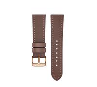 SEQLTWFC Compatible With Breitling Watchband Woven Nylon Cow Leather Watch Strap Rolex Tissot Folding Buckle Canvas Men's Wrist Band 20mm 22mm(Brown-rose gold pin,20mm)