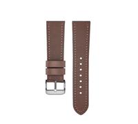 SEQLTWFC Compatible With Breitling Watchband Woven Nylon Cow Leather Watch Strap Rolex Tissot Folding Buckle Canvas Men's Wrist Band 20mm 22mm(Brown-steel pin,22mm)