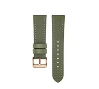 SEQLTWFC Compatible With Breitling Watchband Woven Nylon Cow Leather Watch Strap Rolex Tissot Folding Buckle Canvas Men's Wrist Band 20mm 22mm(Green RG pin,22mm)