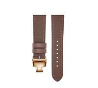 SEQLTWFC Compatible With Breitling Watchband Woven Nylon Cow Leather Watch Strap Rolex Tissot Folding Buckle Canvas Men's Wrist Band 20mm 22mm(Brown RG folding,20mm)