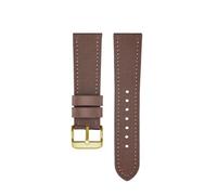 SEQLTWFC Compatible With Breitling Watchband Woven Nylon Cow Leather Watch Strap Rolex Tissot Folding Buckle Canvas Men's Wrist Band 20mm 22mm(Brown-golden pin,23mm)