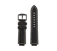 SEQLTWFC Compatible With Casio Dw-9052 Dw-9050 Dw-9051 Crazy Horse Genuine Leather Watch Strap Soft Watchband Stylish Man Bracelet 24-16mm(Black-black pin)