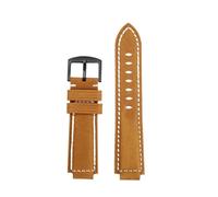 SEQLTWFC Compatible With Casio Dw-9052 Dw-9050 Dw-9051 Crazy Horse Genuine Leather Watch Strap Soft Watchband Stylish Man Bracelet 24-16mm(Khaki-black pin)