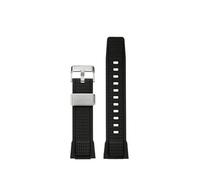 SEQLTWFC Compatible With Casio MTG-B3000B/BD Resin Silicone Watch Strap MTG B3000 Sports Series Watchband Men's Black TPU Bracelet Metal Ring(Black-Steel A)