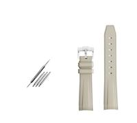 SEQLTWFC Compatible With Rolex Omega X Swatch Joint MoonSwatch Constellation Rubber Watchband Waterproof Sports 20mm Curvedor Watch Strap Soft BAND(Apricot silver clasp)