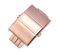 SEQLTWFC Compatible With Ulysse Nardin Athens Watch Strap Folding Buckle Rubber Silicone 316 Stainless Steel Butterfly Clasp Watchband Accessories 20(Rosegold)