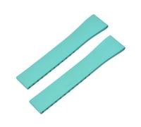 SEQLTWFC CTS Rubber Watch Strap 16/18/19/20/21/22mm Quick Release Original Buckle Watch Bands FKM Watch Strap For Cut To Size(Cyan,SILVER BUCKLE_18MMX16MM)