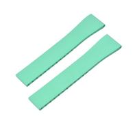 SEQLTWFC CTS Rubber Watch Strap 16/18/19/20/21/22mm Quick Release Original Buckle Watch Bands FKM Watch Strap For Cut To Size(Mint,NO BUCKLE_21MMX18MM)