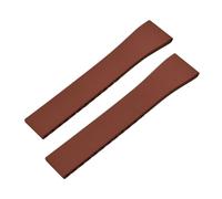 SEQLTWFC CTS Rubber Watch Strap 16/18/19/20/21/22mm Quick Release Original Buckle Watch Bands FKM Watch Strap For Cut To Size(Brown,SILVER BUCKLE_18MMX16MM)
