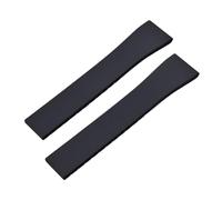 SEQLTWFC CTS Rubber Watch Strap 16/18/19/20/21/22mm Quick Release Original Buckle Watch Bands FKM Watch Strap For Cut To Size(Black,NO BUCKLE_21MMX18MM)