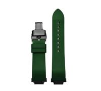 SEQLTWFC GBA-800 FKM Fluororubber Watchband Compatible With CASIO GBD-800 GMD-800 GMA-800 GA-800 Men Sport Silicone Rubber Watch Strap Wrist Bracelet(Green black)