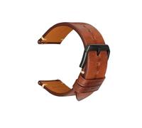 SEQLTWFC Genuine Leather Watch Band 18mm 20 mm 22mm 24mm Watchband Compatible With Garmin Huawei Samsung Galaxy Man Women Quick Release Watch Strap(Brown B Buckle,24mm)