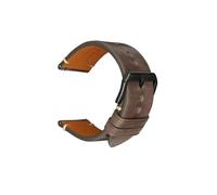 SEQLTWFC Genuine Leather Watch Band 18mm 20 mm 22mm 24mm Watchband Compatible With Garmin Huawei Samsung Galaxy Man Women Quick Release Watch Strap(Grey B Buckle,21mm)