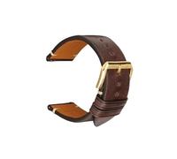 SEQLTWFC Genuine Leather Watch Band 18mm 20 mm 22mm 24mm Watchband Compatible With Garmin Huawei Samsung Galaxy Man Women Quick Release Watch Strap(Coffee G Buckle,18mm)