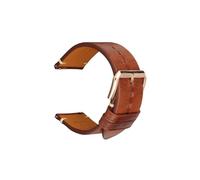 SEQLTWFC Genuine Leather Watch Band 18mm 20 mm 22mm 24mm Watchband Compatible With Garmin Huawei Samsung Galaxy Man Women Quick Release Watch Strap(Brown RG Buckle,20mm)
