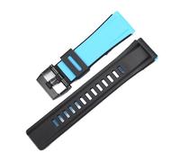 SEQLTWFC Resin Rubber Strap Suitable Compatible With Casio GA2000 Prg-600 Prg-650 PRW-6600 Sports Waterproof Wristband Bracelet Watchband Accessories(Turquoise blue,Prg-650)