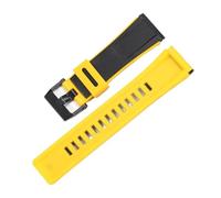 SEQLTWFC Resin Rubber Strap Suitable Compatible With Casio GA2000 Prg-600 Prg-650 PRW-6600 Sports Waterproof Wristband Bracelet Watchband Accessories(Black Yellwe,Prg-600)