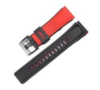 SEQLTWFC Resin Rubber Strap Suitable Compatible With Casio GA2000 Prg-600 Prg-650 PRW-6600 Sports Waterproof Wristband Bracelet Watchband Accessories(Black Red,Prg-650)