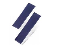 SEQLTWFC Silicone Fluorous Rubber Watchband 21mm Compatible With Longines hydroconquest L3 Conquest Sports Diving Watch Strap Black new(Blue-No buckle)