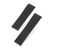 SEQLTWFC Silicone Fluorous Rubber Watchband 21mm Compatible With Longines hydroconquest L3 Conquest Sports Diving Watch Strap Black new(Black-No buckle)