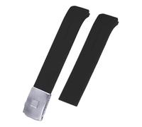 SEQLTWFC Silicone strap Compatible With Tissot 1853 Tengzhi T-Touch original T013 rubber watch band T047T081T33 Men's Bracelet accessories 20mm 21mm(Black silver,20mm)