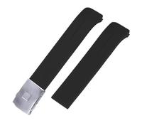 SEQLTWFC Silicone strap Compatible With Tissot 1853 Tengzhi T-Touch original T013 Rubber watch band T047T081T33 Black Orange waterproofwatchbands(Black-silver,20mm)